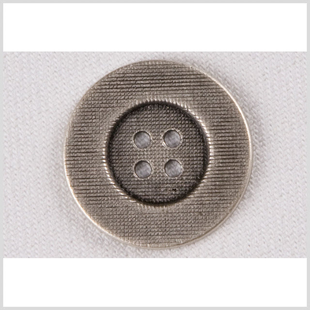 Silver Metal Coat Button with Grided Texture -32L/20mm
