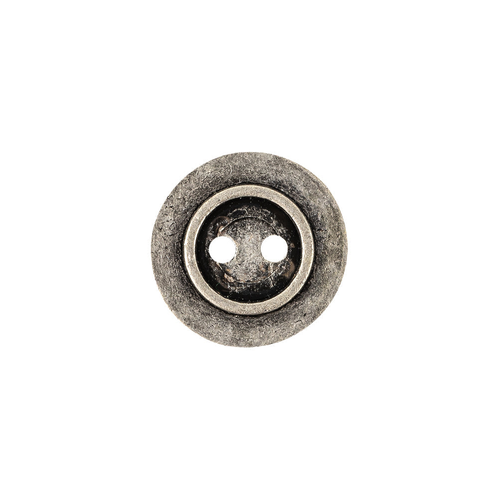 Silver Metal Coat Button - 24L/15mm