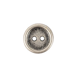 Silver Metal Coat Button - 24L/15mm