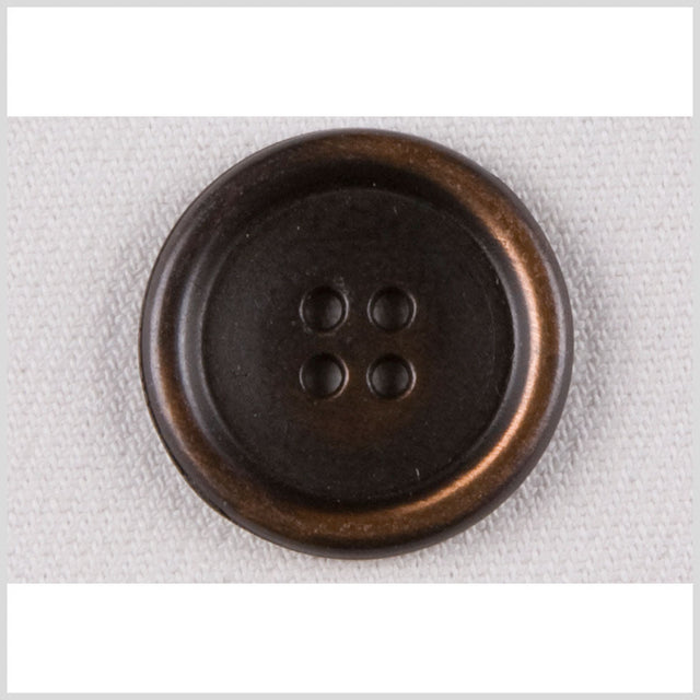 Metal 4-Hole Button - 40L/25.5mm - Copper Rolled Rim