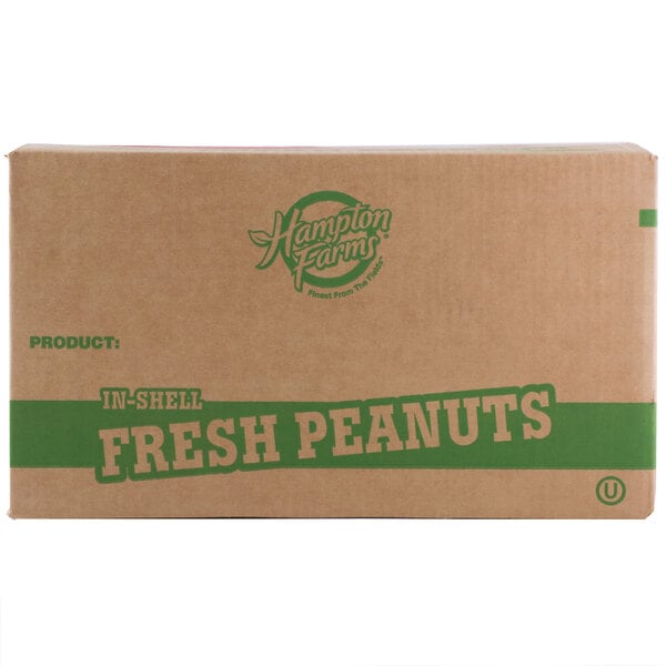 Hampton Farms Roasted Unsalted In-Shell Peanuts 25 lb.