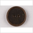 Metal 2-Hole Button - 36L/23mm - Antique Brass Ribbed Rim