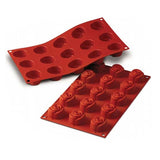 Silikomart Silicone Bakeware Rose Shaped Mold 0.78 Oz, 1.73" Dia x 1.06" High 15 Cavities