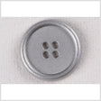 Silver 4-Hole Metal Coat Button with Rounded Rim - 32L/20mm