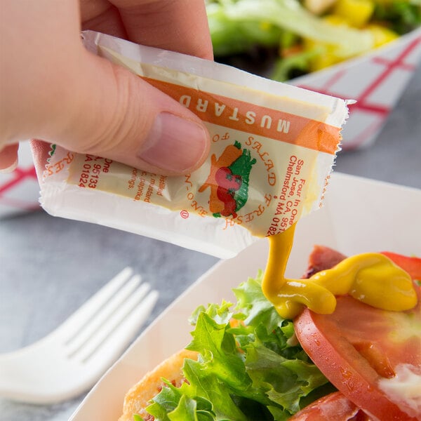 Yellow Mustard 5.5 Gram Portion Packets - 500/Case