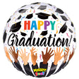 Graduation Foil Balloon Tossed Caps