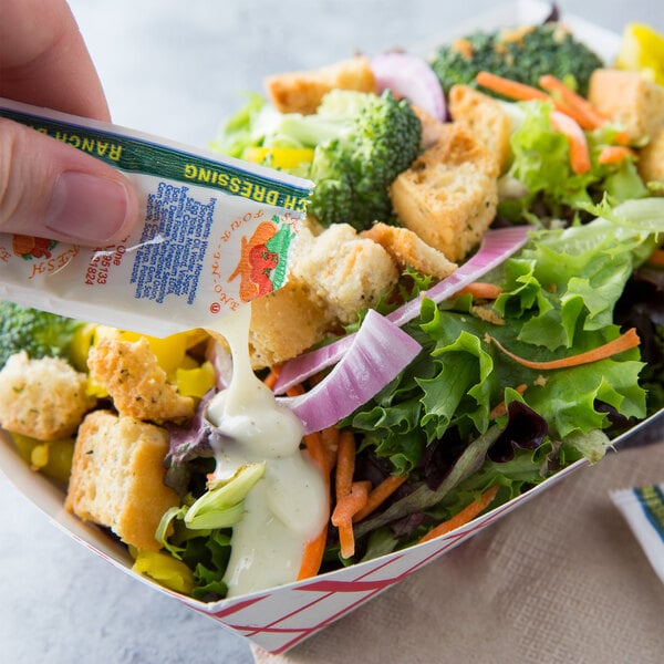 9 Gram Ranch Dressing Portion Packets - 200/Case