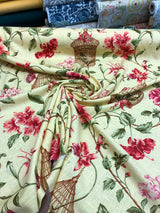Kauai Bird Cage Gold Linen Rayon Fabric - Bird Cage Pattern, Gold, 54" Width (1 Yard)