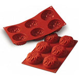 Silikomart Silicone Bakeware Sunflower Shape Mold 3.89 Oz, 2.99" Dia x 1.57" High 6 Cavities