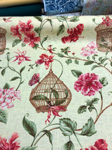 Kauai Bird Cage Gold Linen Rayon Fabric - Bird Cage Pattern, Gold, 54" Width (1 Yard)