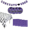 102-Piece Graduation Party Solid Color Dessert Disposable Tableware Kit for 50 Guests
