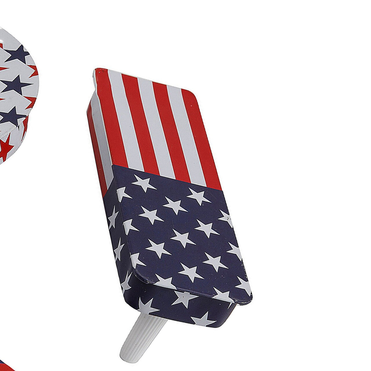 3 1/2" Diam. Bulk 50 Pieces Patriotic Red, White & Blue Metal Noisemakers