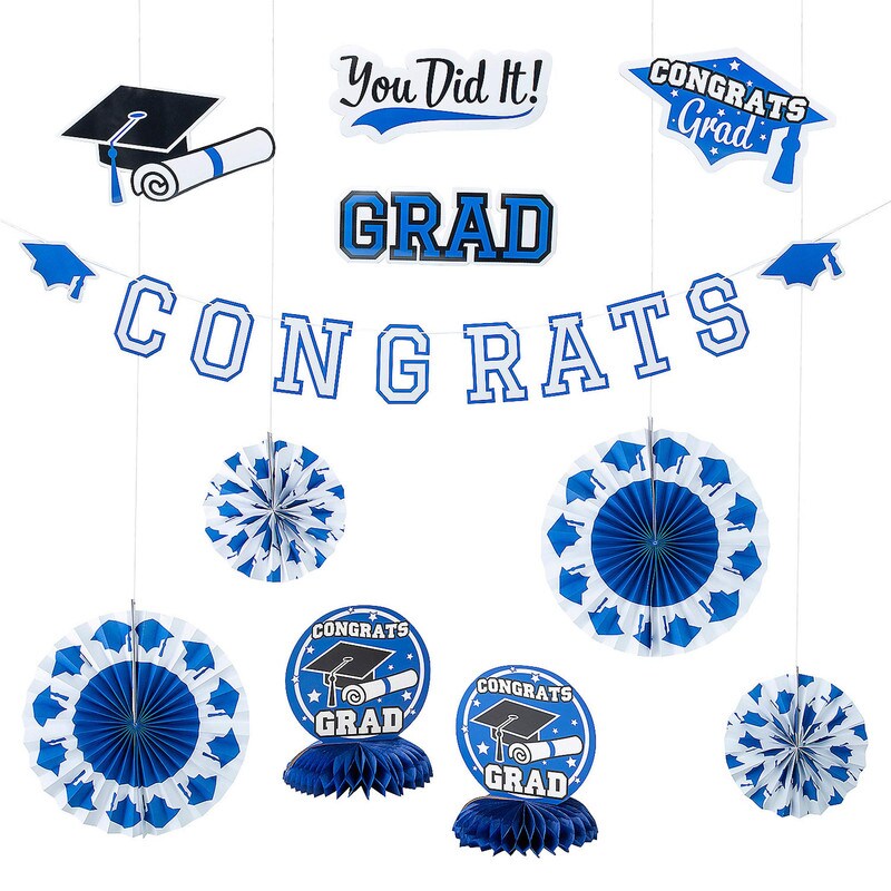 Congrats Grad Graduation Party Room Decorating Kit 11 Piece