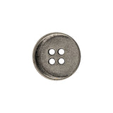 Silver Metal 4-Hole Coat Button - 28L/18mm