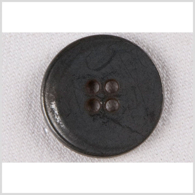Metal 4-Hole Button - 28L/18mm - Gunmetal Distressed Narrow Rim