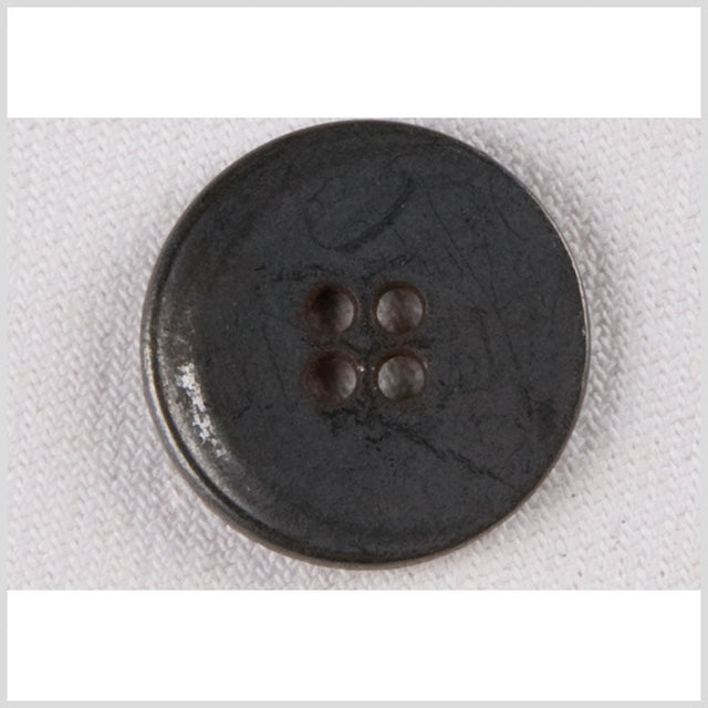 Metal 4-Hole Button - 36L/23mm - Gunmetal Distressed Narrow Rim