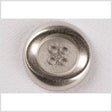 Silver Metal Coat Button - 28L/18mm