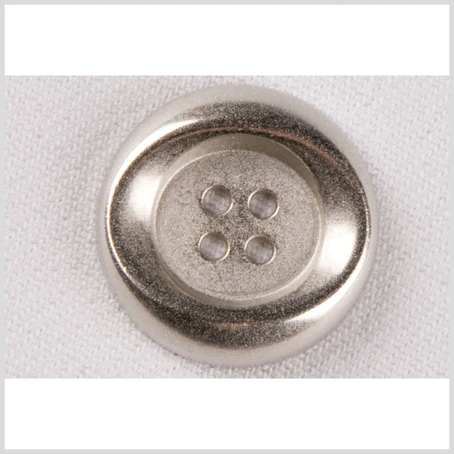 Silver Metal Coat Button - 36L/23mm