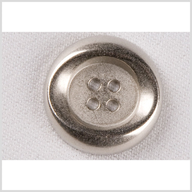 Silver Metal Coat Button - 40L/25.5mm