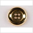 Metal 4-Hole Button - 40L/25.5mm - Gold Oval Impression