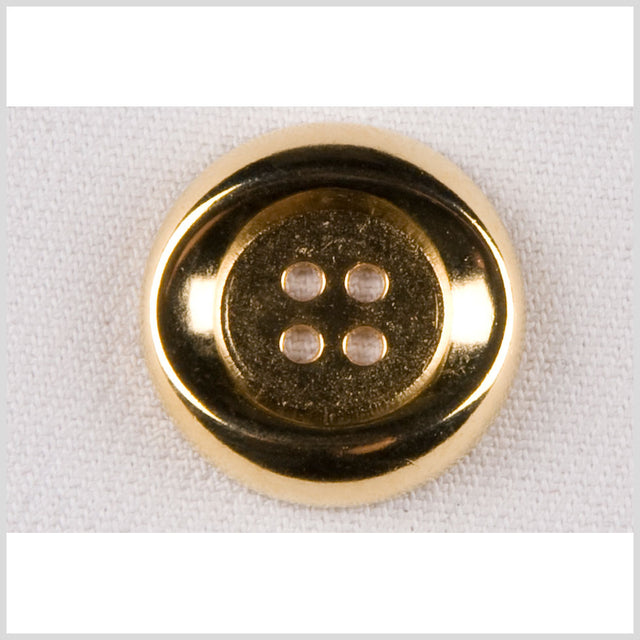 Metal 4-Hole Button - 40L/25.5mm - Gold Oval Impression