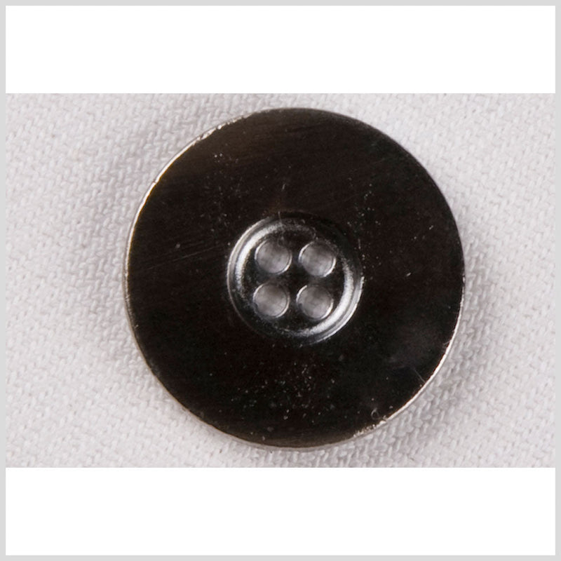 Metal 4-Hole Button - 36L/23mm - Gunmetal Wide Flat Rim