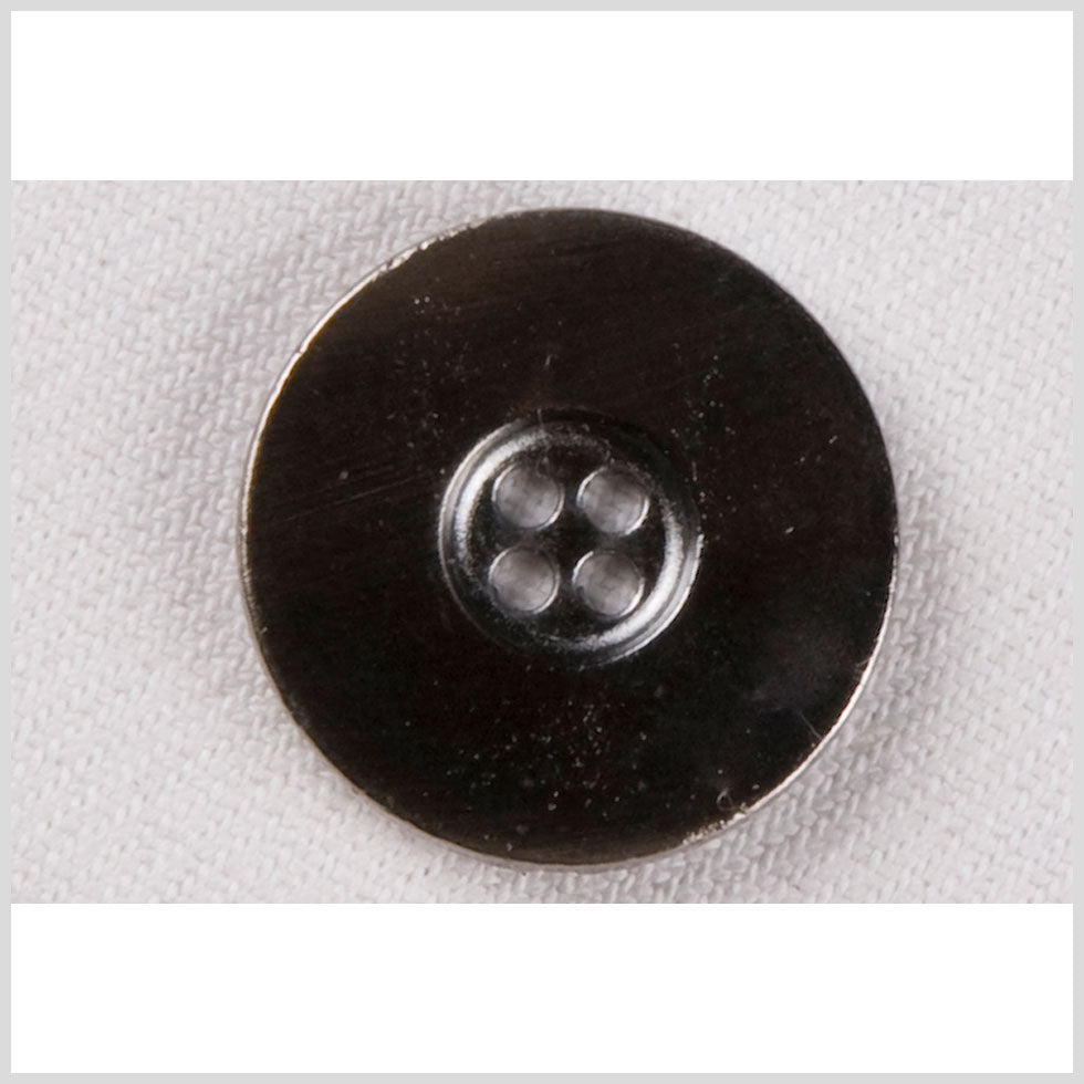Metal 4-Hole Button - 36L/23mm - Gunmetal Wide Flat Rim