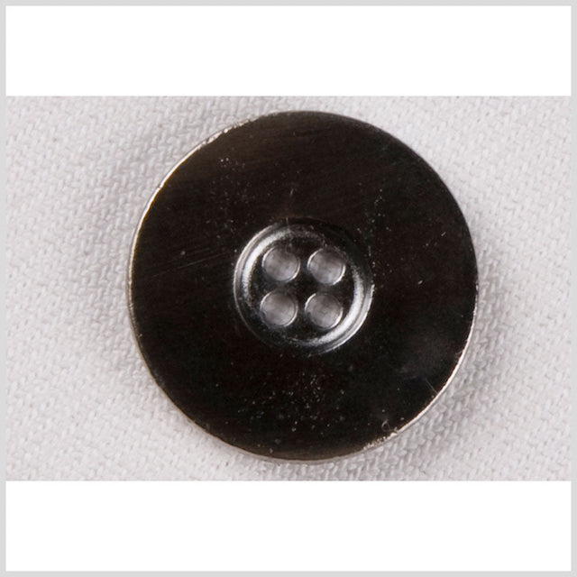 Metal 4-Hole Button - 36L/23mm - Gunmetal Wide Flat Rim