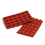 Silikomart Silicone Bakeware Oval Savarin Mold 0.54 Oz, 24 Cavities