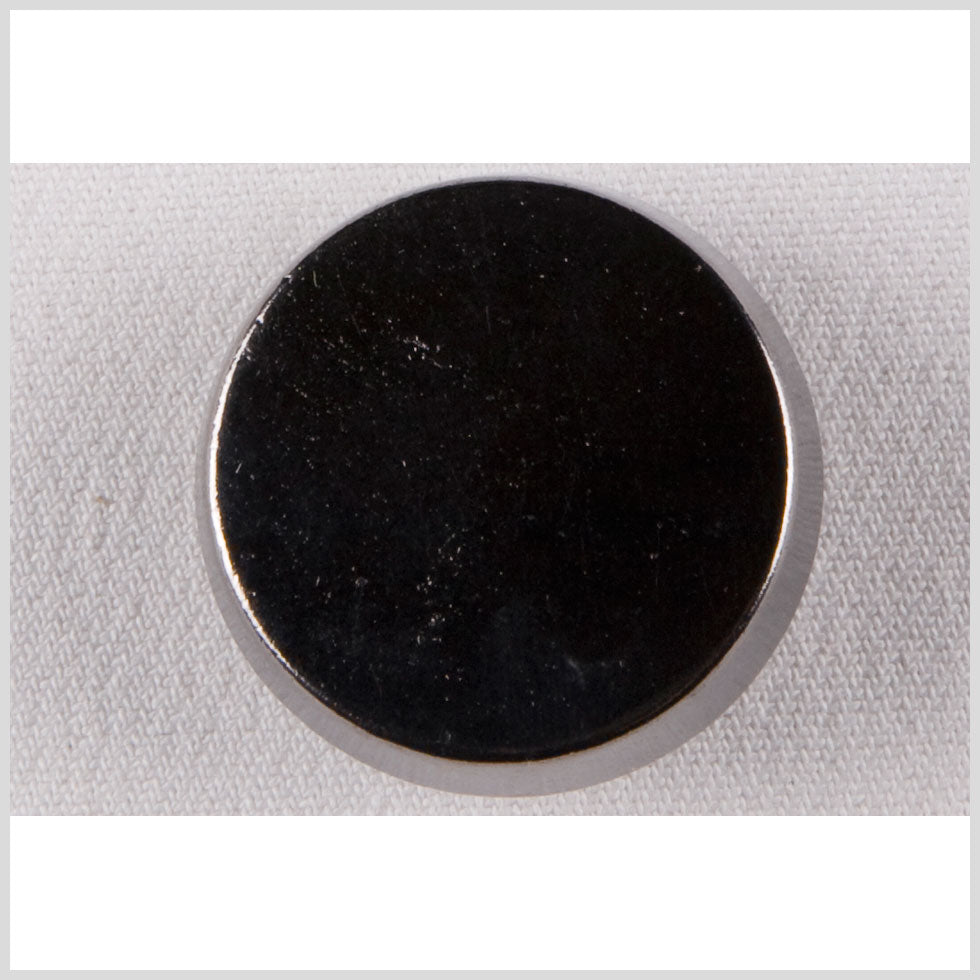 Metal Shank Back Button - 44L/28mm - Gunmetal Flat Top