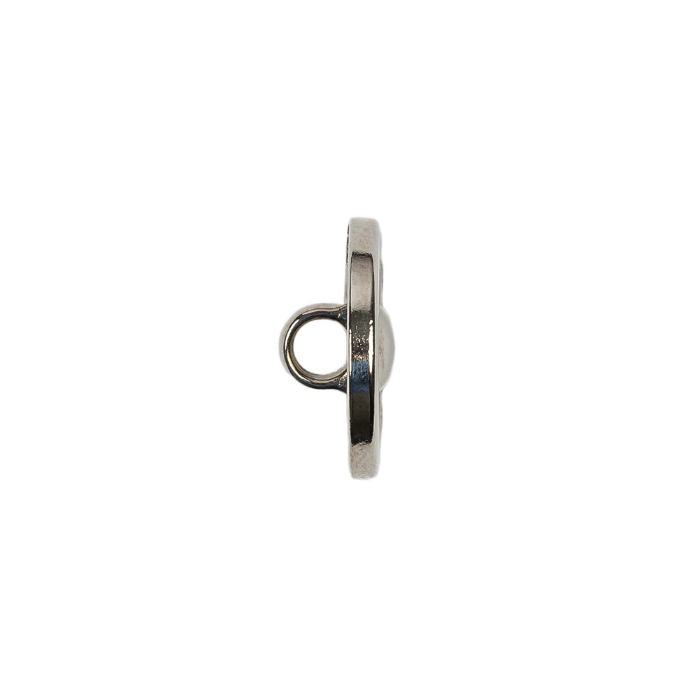 Silver Metal Coat Button - 24L/15mm