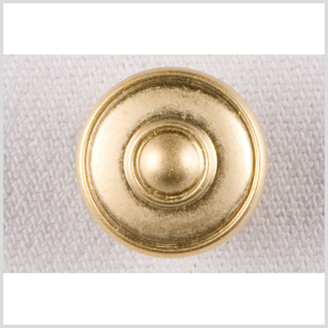 Metal Shank Back Button - 24L/15mm - Gold Concentric Rings