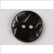 Metal 2-Hole Button - 36L/23mm - Gunmetal Abstract Carvings