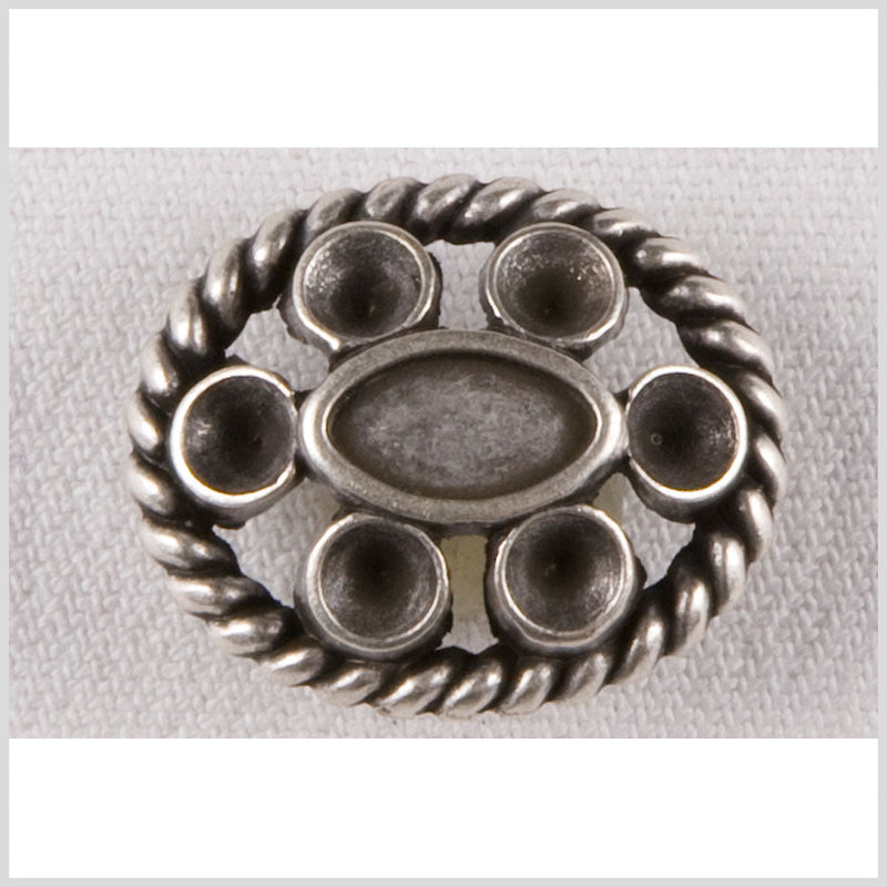 Silver Metal Coat Button - 40L/25.5mm