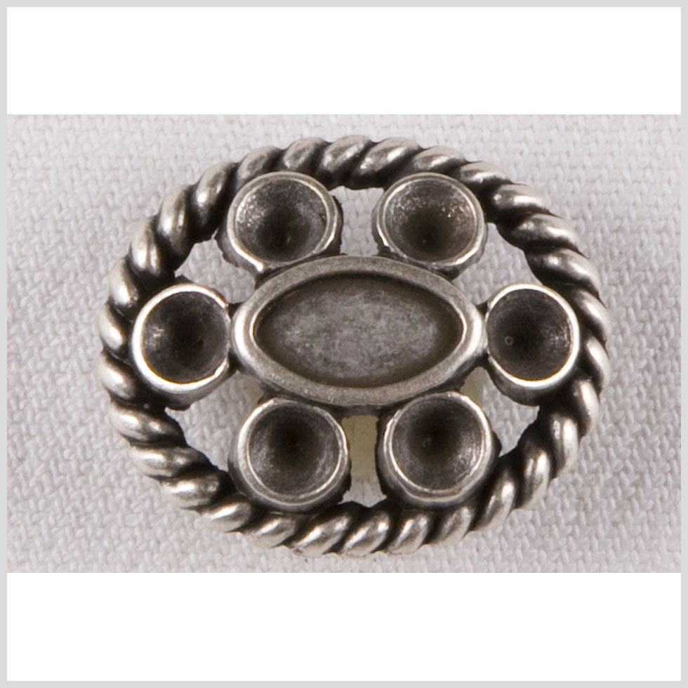 Silver Metal Coat Button - 40L/25.5mm