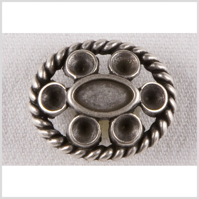 Silver Metal Coat Button - 40L/25.5mm