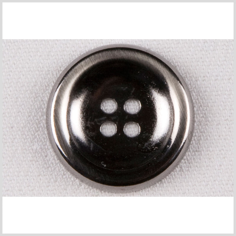 Metal 4-Hole Button - 40L/25.5mm - Shiny Gunmetal