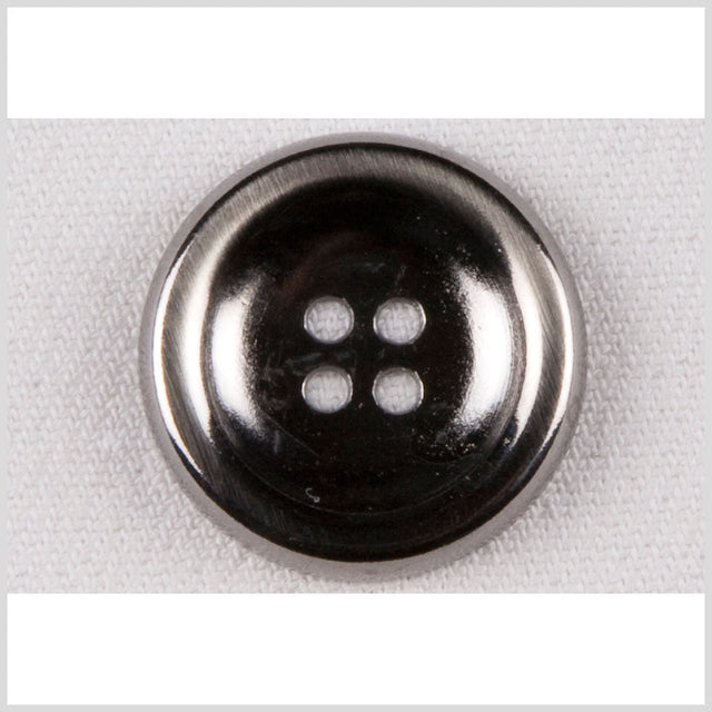 Metal 4-Hole Button - 40L/25.5mm - Shiny Gunmetal