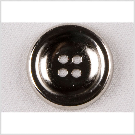 Silver Metal Coat Button - 40L/25.5mm