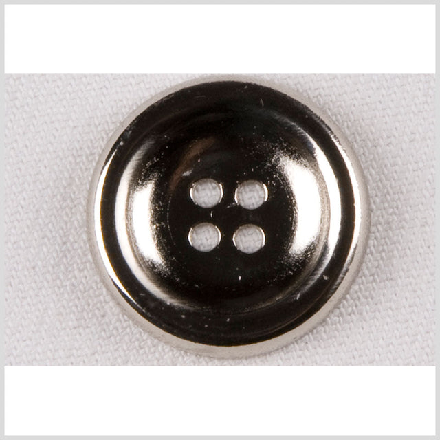 Silver Metal Coat Button - 40L/25.5mm