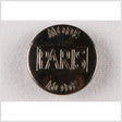 Metal Shank Back Button - 28L/18mm - Gunmetal Mode Paris Typography