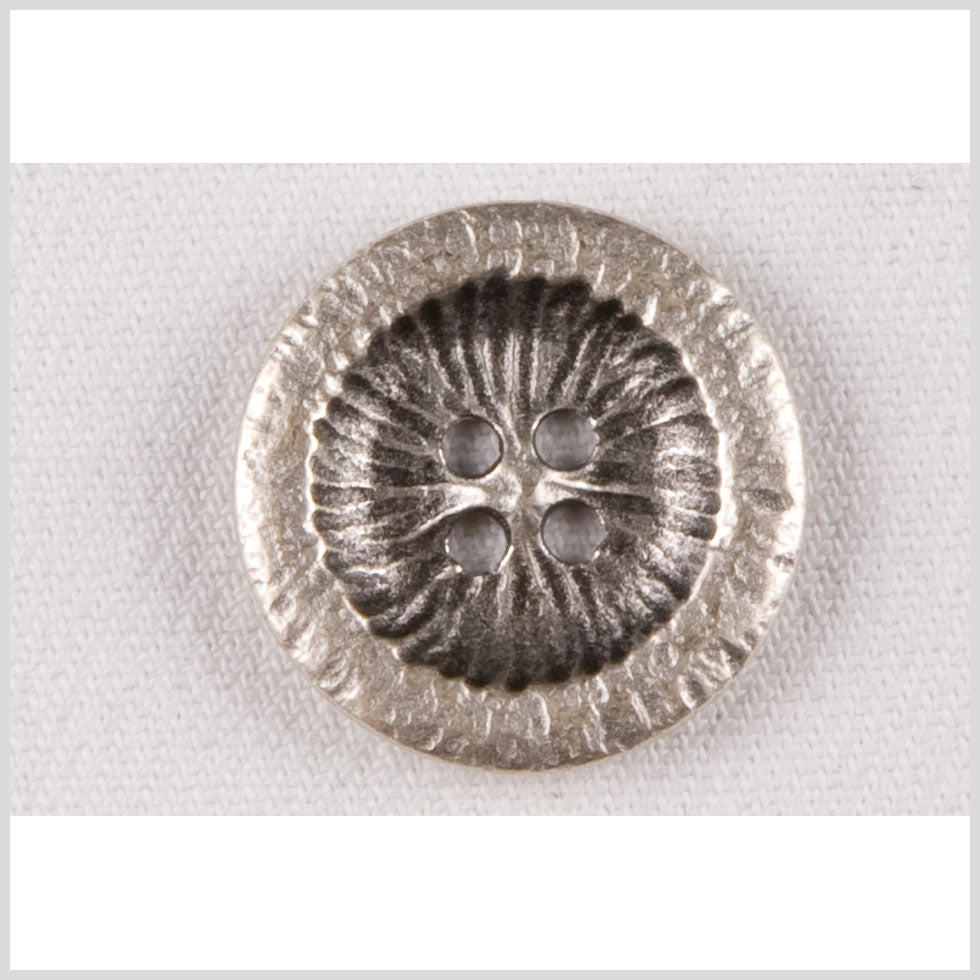 Silver Metal Coat Button - 40L/25.5mm