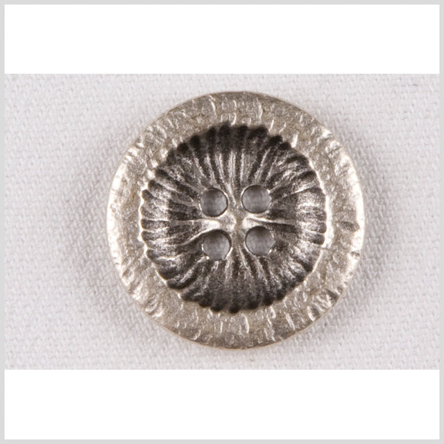 Silver Metal Coat Button - 40L/25.5mm