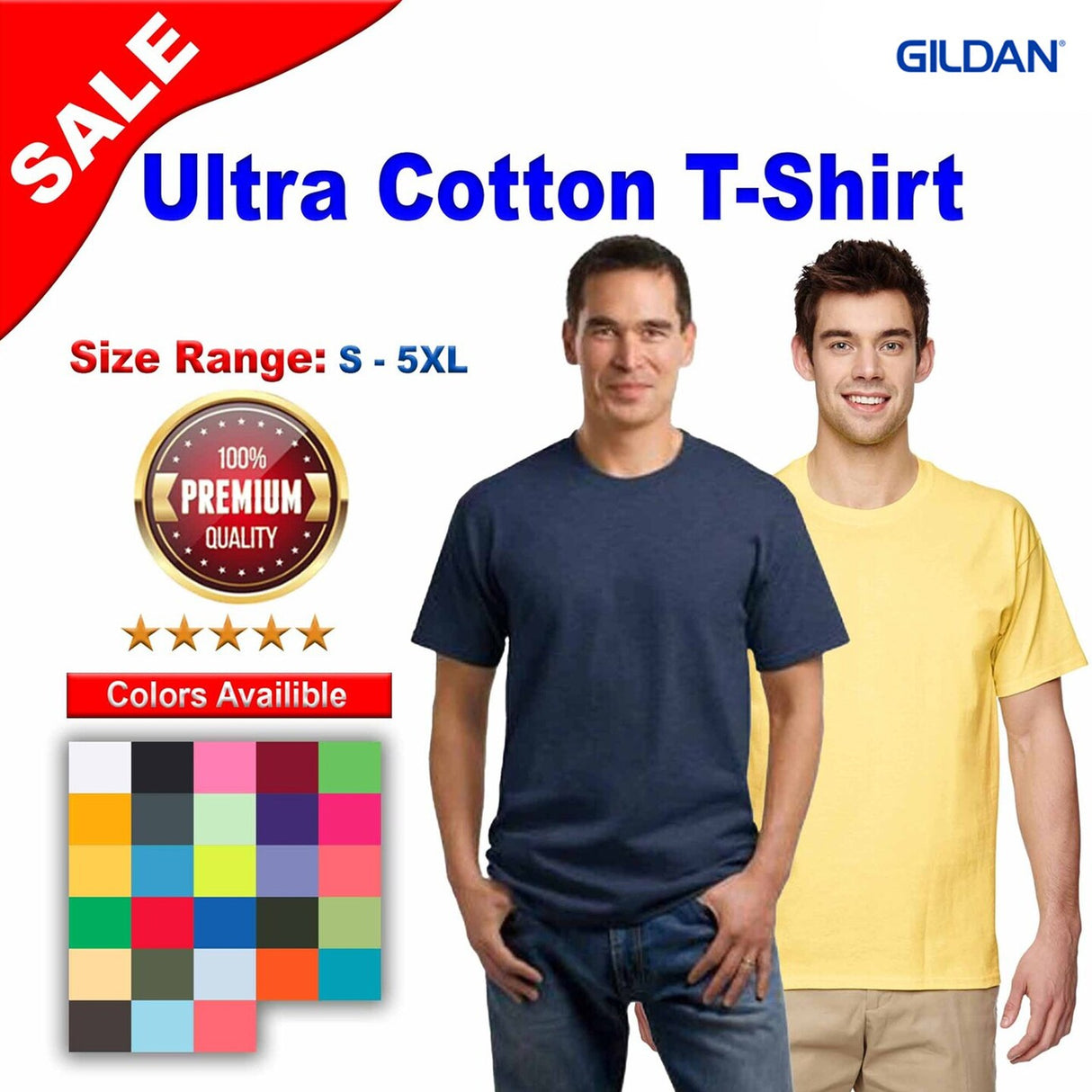 Gildan® Ultra Cotton Short Sleeve Crew-Neck T-Shirt