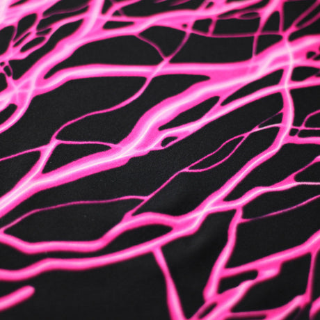 Lightning Bolt Nylon Spandex Fabric - Multi-Color Lightning Bolt Print, 58/60" Width (1 Yard)