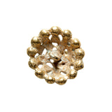 Gold/Green Rhinestoned Metal Shank Back Button - 36L/23mm