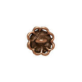 Copper/Orange Rhinestoned Metal Shank Back Button - 22L/14mm