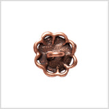 Copper/Orange Rhinestoned Metal Shank Back Button - 22L/14mm