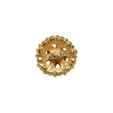 Gold/Purple Rhinestoned Metal Shank Back Button - 22L/14mm