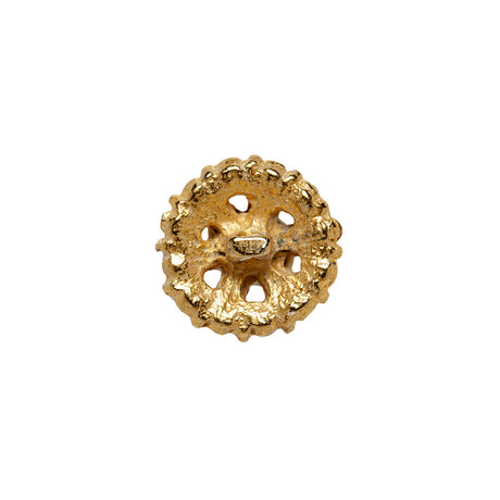 Gold/Purple Rhinestoned Metal Shank Back Button - 22L/14mm